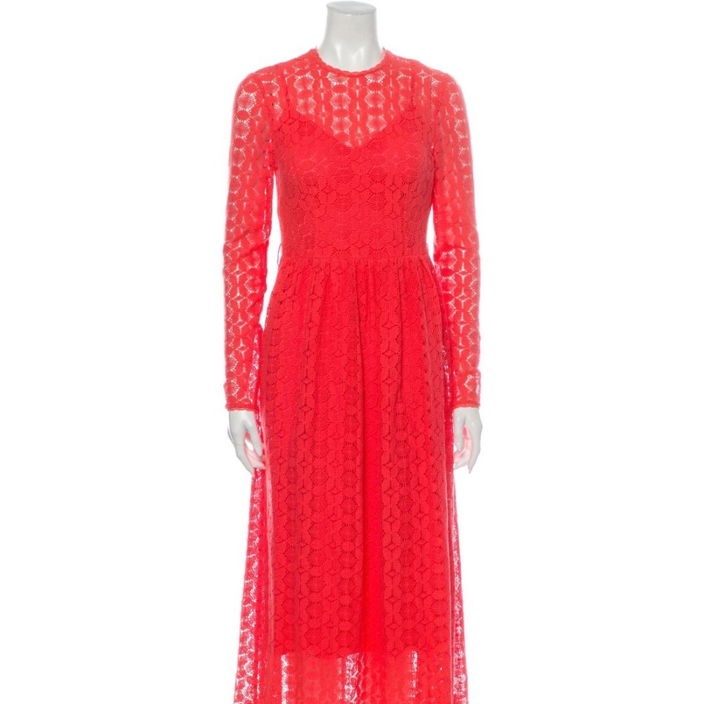 Zimmermann Lace Long Maxi Red Dress - Size US2